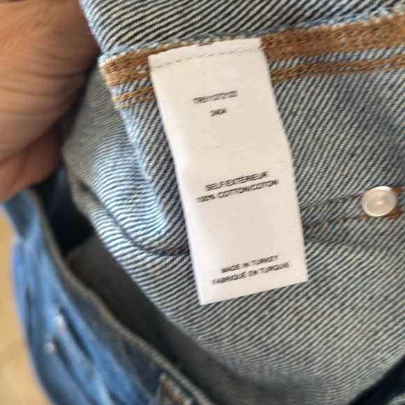 NWT Derek Lam 10 Crosby Denise Color Blocked High Rise Barrel Jeans Skyler Multi - Picture 15 of 16